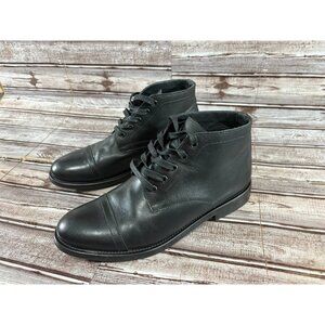 Thursday Everyday Cadet Leather Cap Toe Boot size 9 color Black like a new